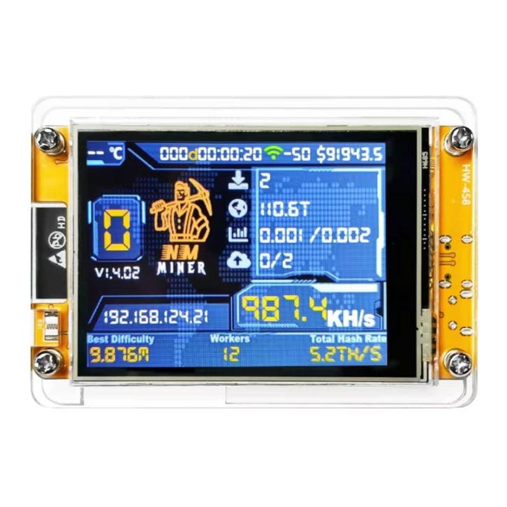 NMMiner 987 KH/s - LCD Display - USB Crypto Bitcoin Solo, Telecommunicatie, Mobiele telefoons | Toebehoren en Onderdelen, Nieuw