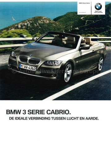 2009 BMW 3 SERIE CABRIOLET BROCHURE NEDERLANDS, Nieuw