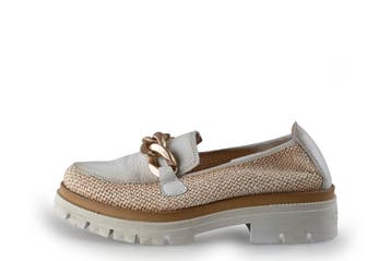 Hispanitas Loafers in maat 38 Wit, Verzenden, Zo goed als nieuw, Wit, Overige typen