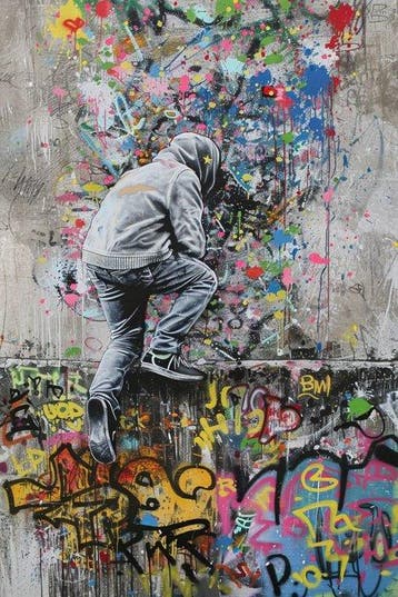 Dine Chanima (XX-XXI) - Gritty Graffiti Grant, Antiek en Kunst