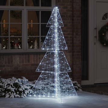 vidaXL Kerstboom Koud Wit 180 cm Acryl 240 LEDs, Verzenden, Nieuw
