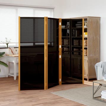 vidaXL Kamerscherm met 3 panelen 210x180 cm zwart, Verzenden, Nieuw