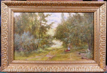 Arthur-Eugène Perdreau (1853-1902) - Forest landscape at Le