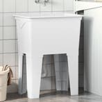 vidaXL Waskuip 59x41x75 cm hars wit, Verzenden, Nieuw