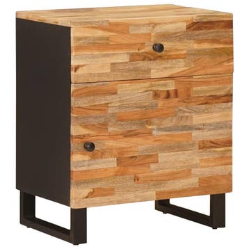 vidaXL Bedkast Bruin 50 x 33 x 60 cm Massief Mango Hout, Verzenden, Nieuw