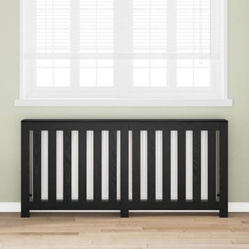 vidaXL Radiator Cover Zwart Eiken 175 x 20 x 82 cm Bewerkt, Verzenden