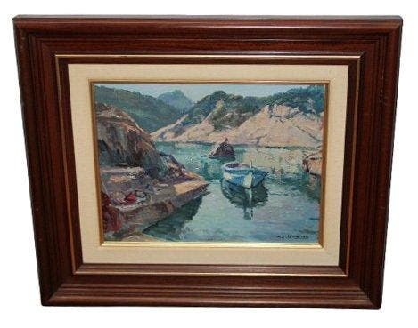 Isidre Odena Daura (1910-2008) - Cala de Fornells (Costa, Antiquités & Art, Art | Peinture | Classique