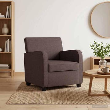 vidaXL Fauteuil Donkerbruin Stof, Huis en Inrichting, Fauteuils, Verzenden, Nieuw