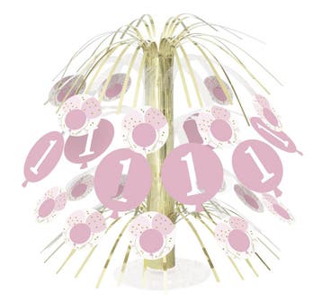 Tafeldecoratie 1 Jaar Roze 21cm, Hobby en Vrije tijd, Feestartikelen, Verzenden, Nieuw