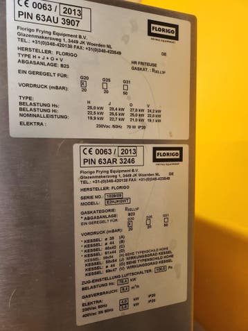 Nog niet gereviseerd - Florigo HR bakwand friteuse 7 manden, Ophalen of Verzenden