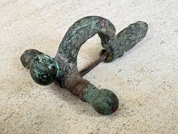 Oud-Romeins, Keizerrijk Brons Fibula - Kruisboogfibula