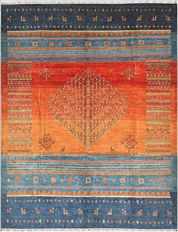Afghan, Grote handgeknoopte traditionele Samarkand Ariana
