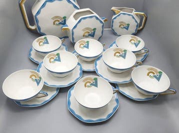 Limoges - Service à thé (19) - Porcelaine - Art Déco