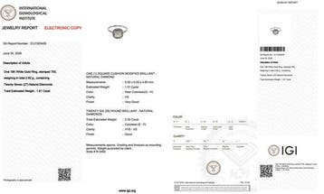Bague - 18 carats Or blanc - 1.81ct. tw. Diamant (Naturelle), Nieuw