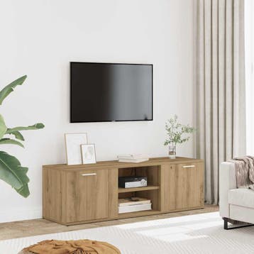 vidaXL Tv-meubel 120x34x37 cm bewerkt hout artisanaal, Verzenden