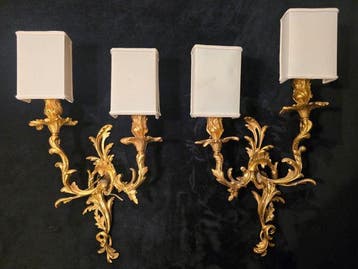 Applique murale (2) - Bronze doré - Appliques en bronze doré