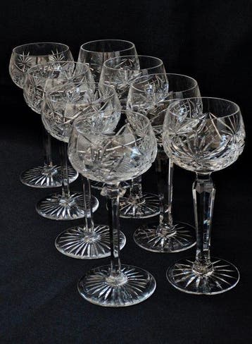 Val Saint Lambert en Edinburgh Crystal - Wijnglas (8) -