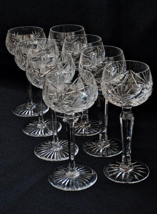 Val Saint Lambert en Edinburgh Crystal - Wijnglas (8) -, Antiquités & Art, Antiquités | Meubles | Tables