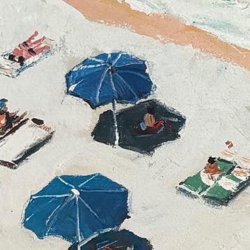 BOB - Beach club 80, Antiquités & Art, Art | Peinture | Moderne