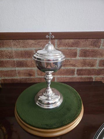 Meneses - Liturgisch Copón - 25 cm - Art Deco - alpaca,