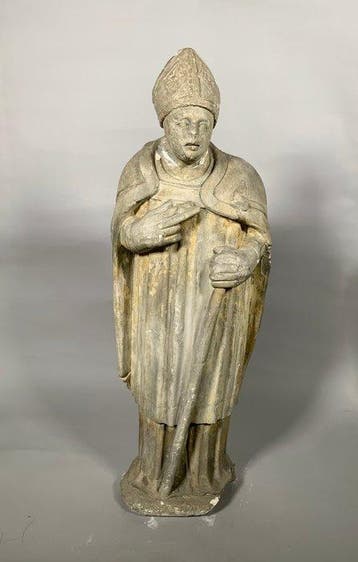 sculptuur, Sculpture en pierre calcaire XVeme siecle dun