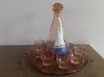 Drinkset (11) - Glas, Messing, Bakeliet - Art deco tafelset