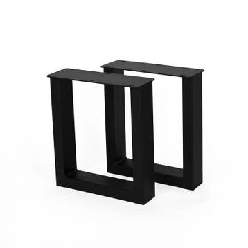 Stalen Onderstel U-poot Zwart 8x4 cm set van 2, Verzenden, Nieuw