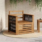 vidaXL Buiten Midden Sofa Naturel, Verzenden, Nieuw