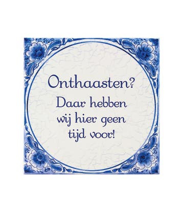 Delfts Blauw Tegel Onthaasten 14,5cm, Verzenden, Nieuw