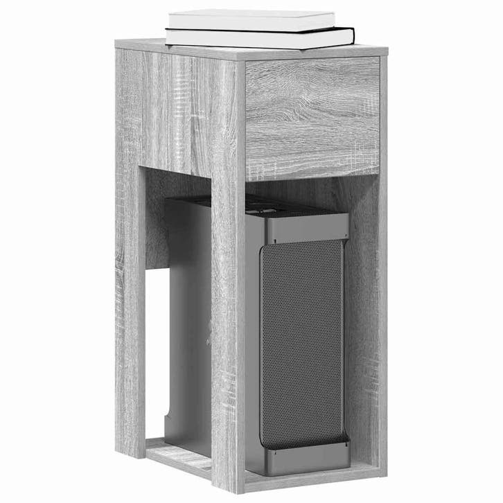 vidaXL Computertorenstandaard met lade 30x44x74 cm grijs, Maison & Meubles, Bureaux, Envoi