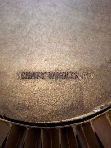 Chaty Vallauris - Spiegel - Staal - Miroir gesigneerd 90,50