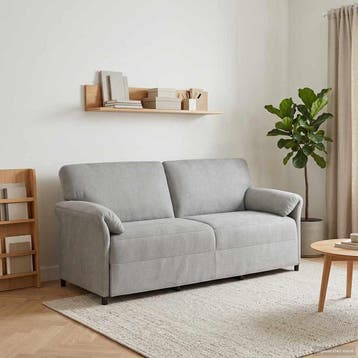 vidaXL 3-Zits Sofa Lichtgrijs 198 x 83 x 95 cm Fluweel, Verzenden, Nieuw