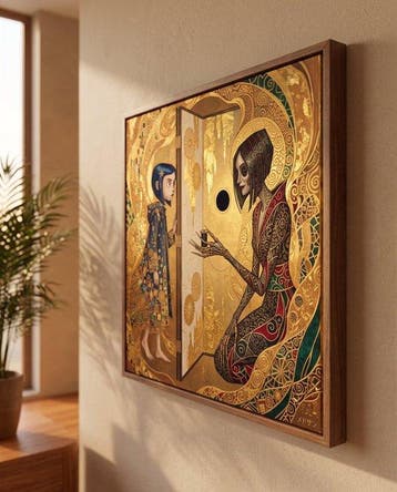 MEDSAN - Coraline and the Other Mother, Golden Klimt, Antiek en Kunst