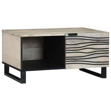 vidaXL Salontafel Wit 80 x 50 x 40 cm Bewerkt hout, Verzenden, Nieuw