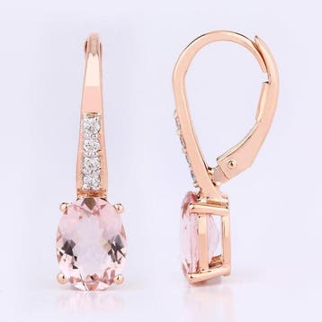 Zonder minimumprijs - Oorbellen - 14 karaat Roségoud, 14 kt., Nieuw