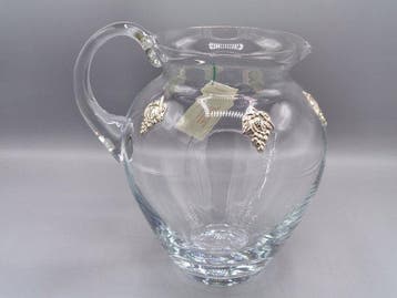 PG-MIANI Argenteria - Kruik - .925 zilver, en geblazen glas