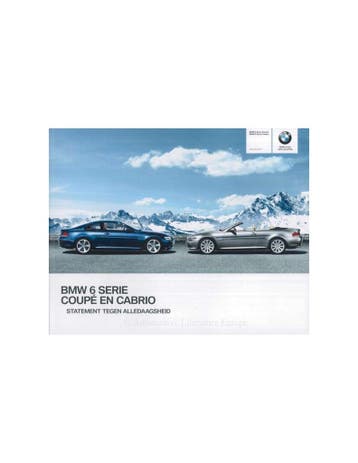 2009 BMW 6 SERIE COUPÉ & CABRIO BROCHURE NEDERLANDS