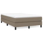 vidaXL Boxspring met matras stof taupe 120x190 cm, Verzenden, Nieuw