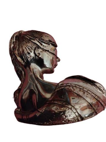 Figuur - Dea bendata laminato argento con cornacupia -
