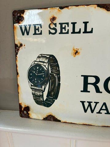 Rolex Watches – Emaille Reclamebord – Horloges – 20 × 30 cm