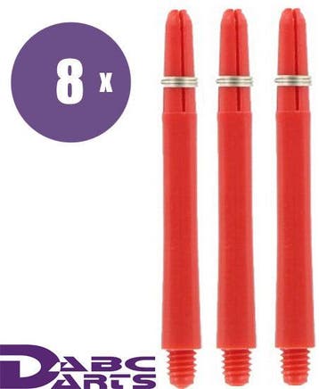 Nylon Dart Shafts Rood - 8 sets, Sport en Fitness, Darts, Ophalen of Verzenden, Nieuw, Shafts