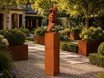 Statue, Silence + Base - 159 cm - acier Corten - 2026
