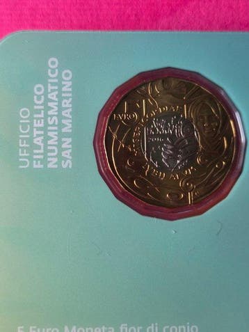 San Marino. 2 Euro / 5 Euro 2014/2016 (3 coincards) (Zonder