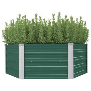 vidaXL Plantenbak verhoogd 129x129x45 cm gegalvaniseerd, Verzenden