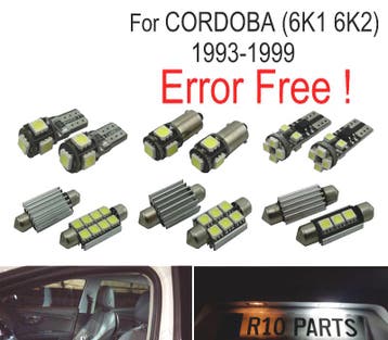 Kit 11 Ampoules Led Pour Seat Cordoba 6K 1 6K2 93-99, Verzenden, Nieuw