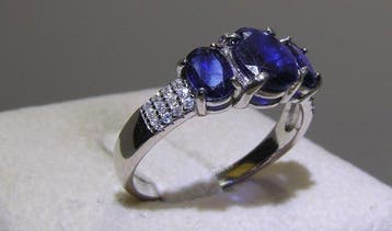 Saphir Anneau - Hauteur : 24.2 mm - Largeur : 22.4 mm- 3.5 g, Collections