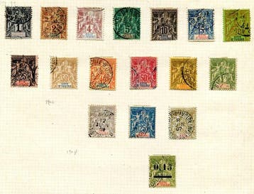Franse koloniën: Réunion, Soedan, Ivoorkust, Kameroen, Gestempeld