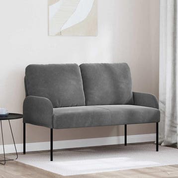 vidaXL bank / zetelen met kussen 110cm Donkergrijs Multiplex, Verzenden, Nieuw