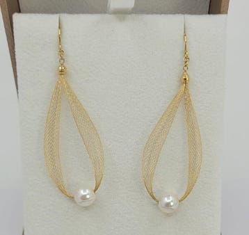 Boucles doreilles - 18 carats Or jaune - Perles Akoya de, Bijoux, Sacs & Beauté