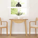 vidaXL Eettafel massief hout naturel rubber, Huis en Inrichting, Verzenden, Nieuw